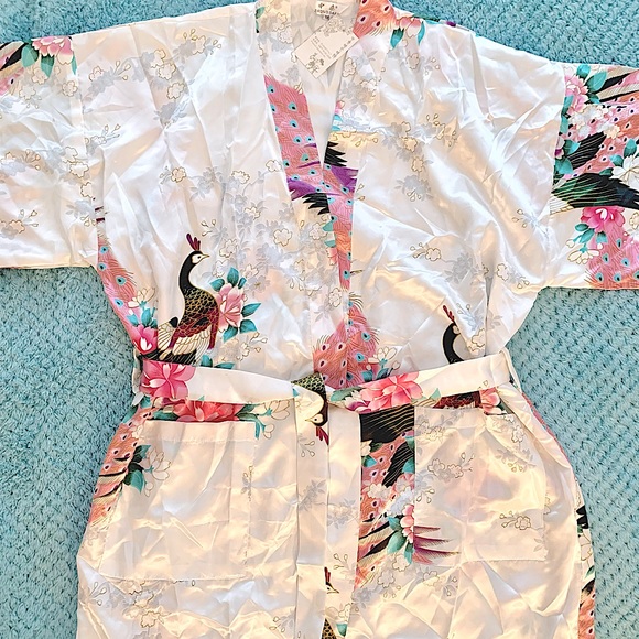 Satin Bridesmaid Robes x3 - all size Medium - Picture 3 of 11